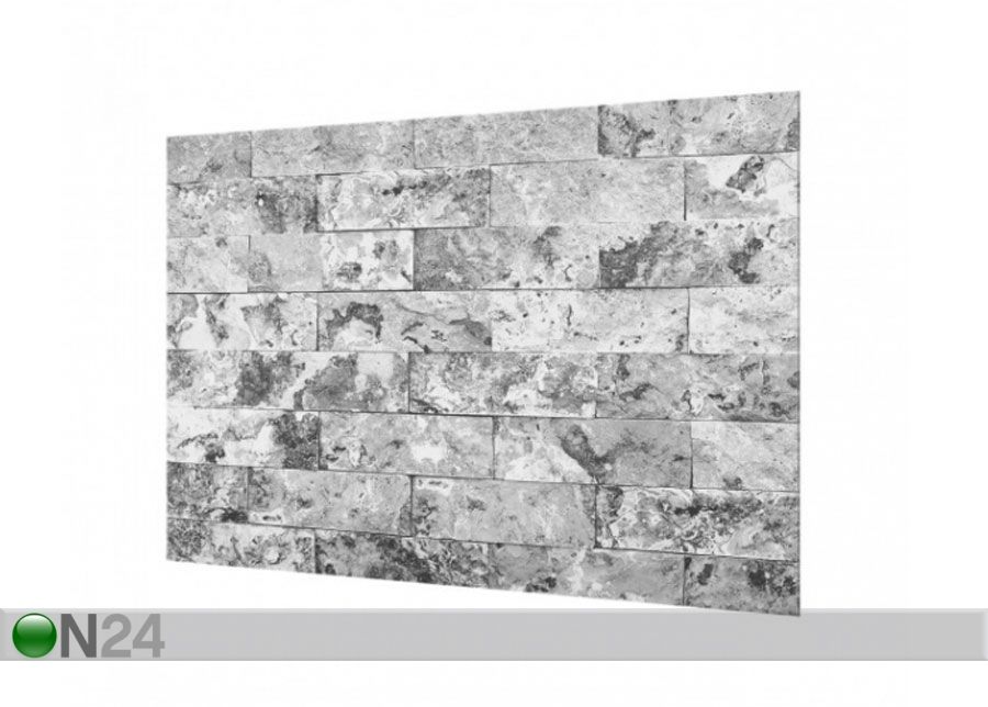 Fotoklaas, köögi tagasein Stone Wall Natural Marble Grey 59x120 cm suurendatud