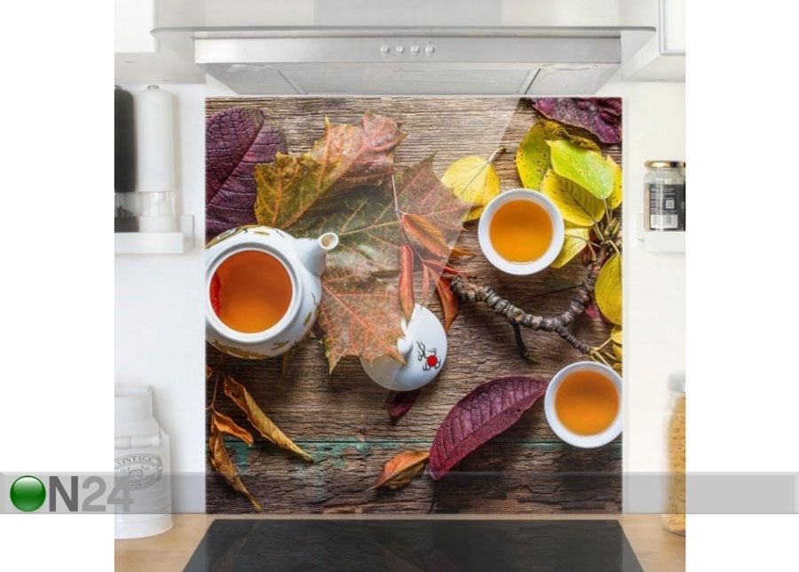 Fotoklaas, köögi tagasein Tea In September 59x90 cm suurendatud