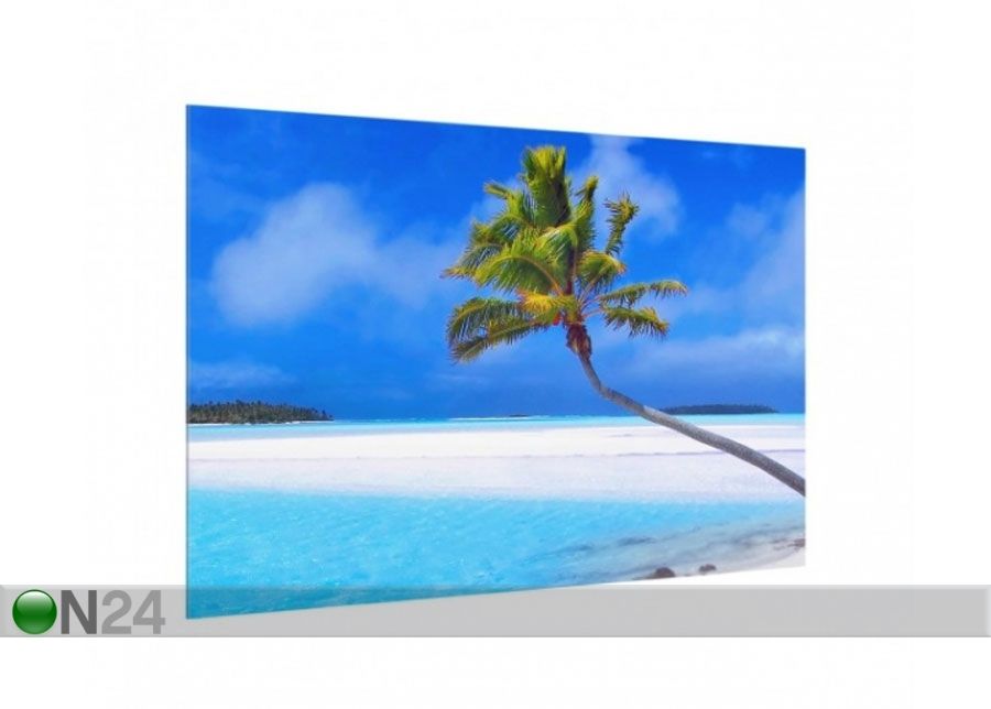Fotoklaas, köögi tagasein Tropical Dream 40x60 cm suurendatud