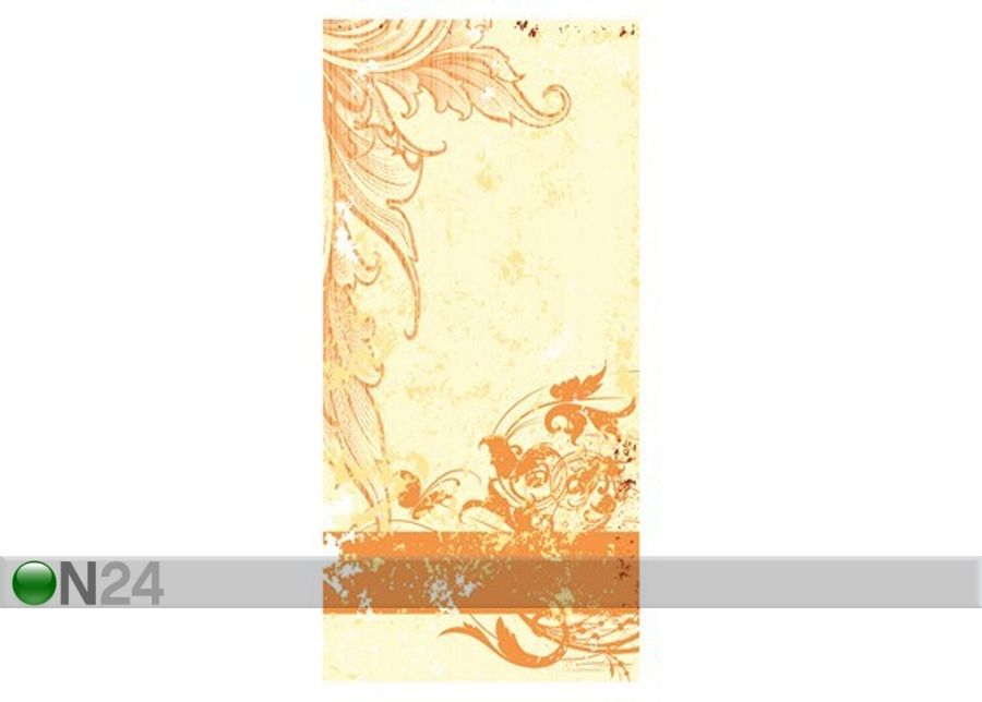 Fototapeet Grunge Orange Scroll 100x210cm suurendatud