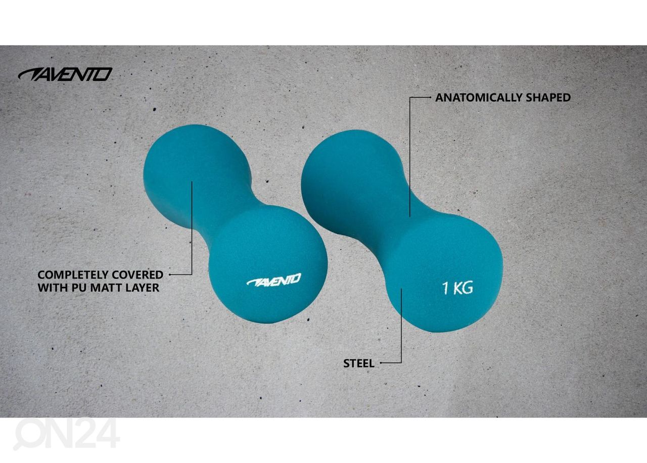 Hantlite komplekt Avento 2x1 kg suurendatud