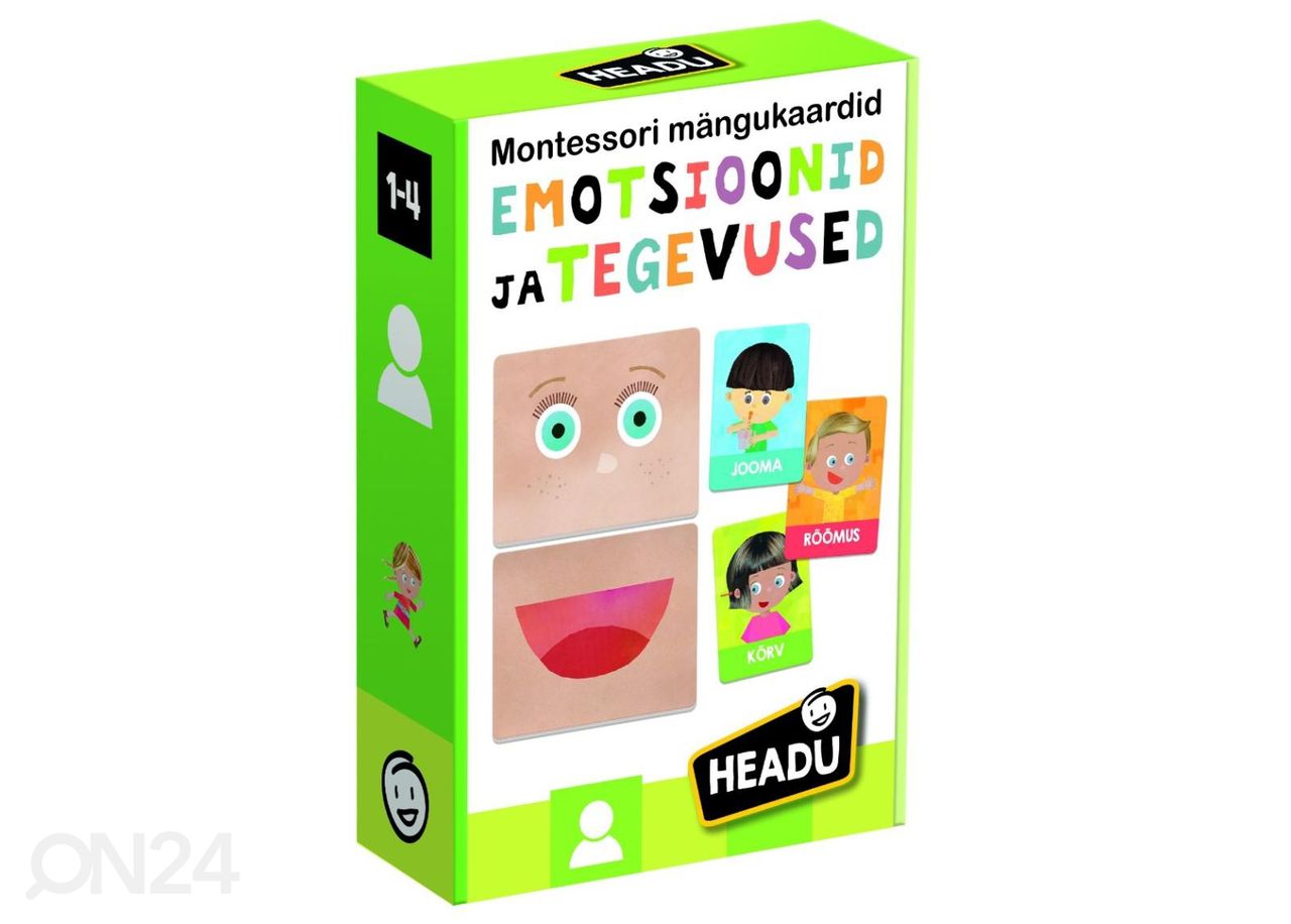 HEADU Montessori mängukaardid emotsioonid ja tegevused, EE suurendatud