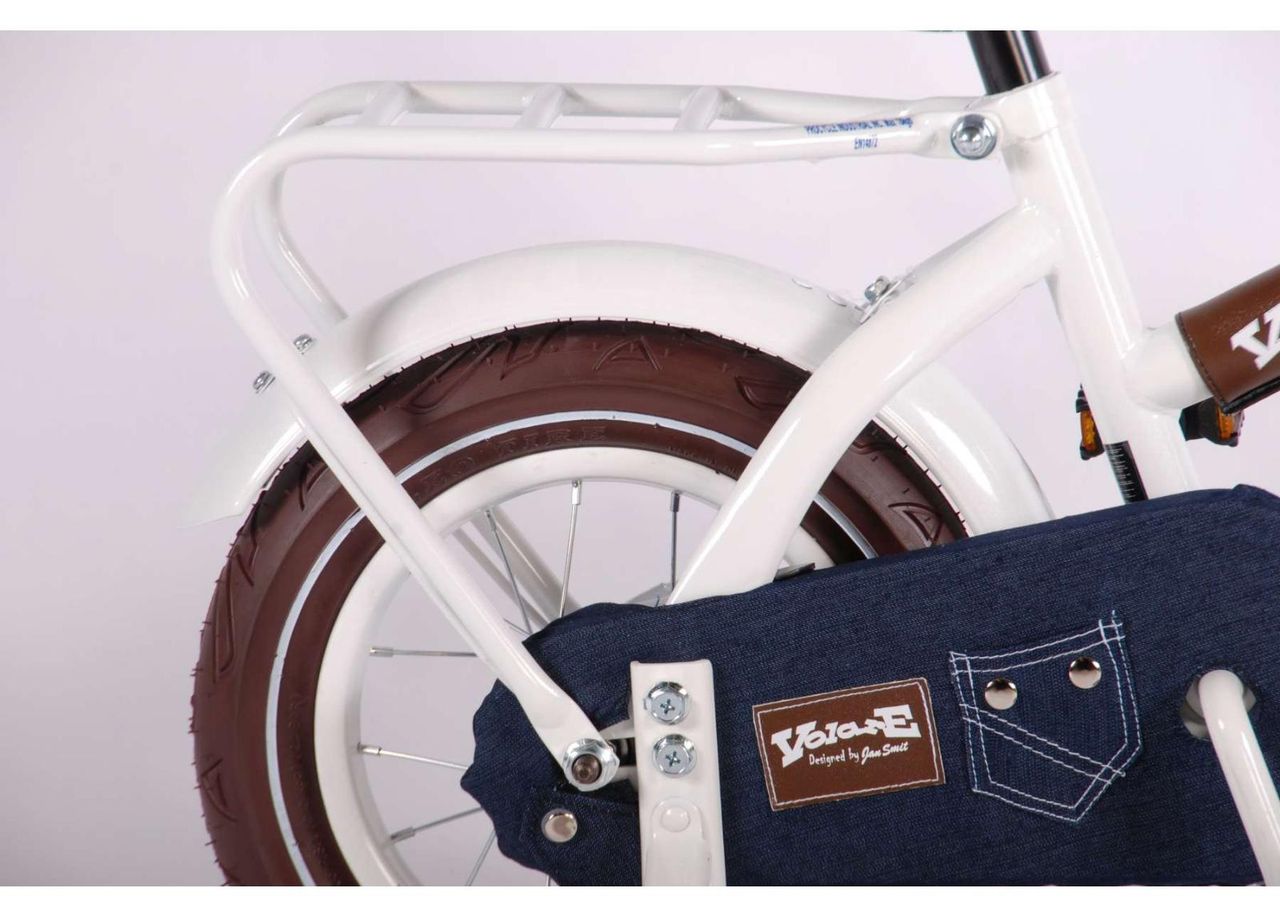 Jalgratas väikelastele Urban Jeans White 12 tolli Volare suurendatud