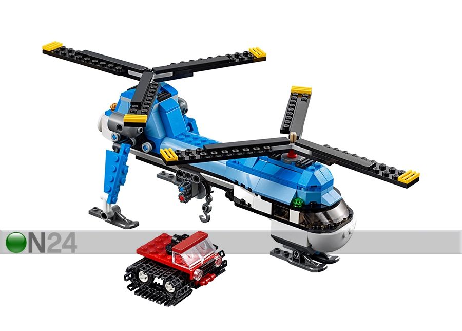 Kaksikrootoriga helikopter Lego Creator suurendatud