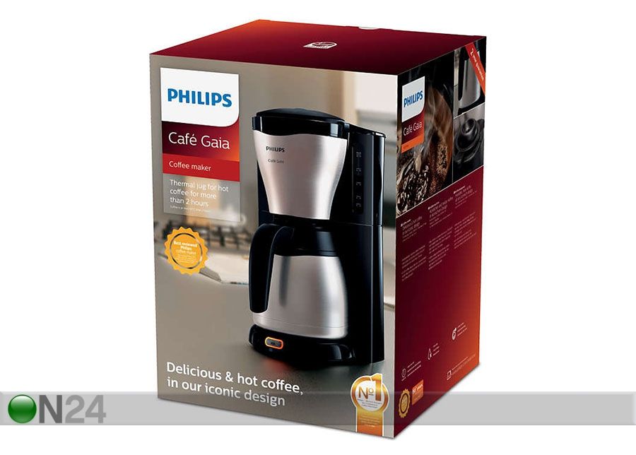 Kohvimasin termoskannuga Philips Cafe Gaia suurendatud