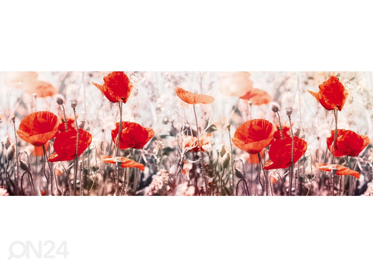 Köögi tagasein Poppy Flowers 180x60 cm suurendatud