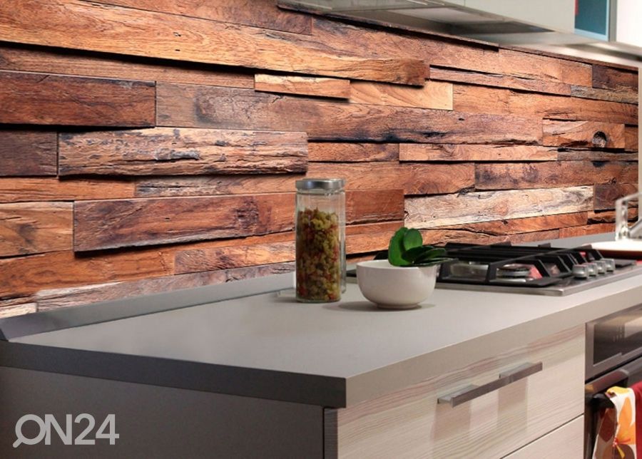 Köögi tagasein Wooden wall 180x60 cm suurendatud