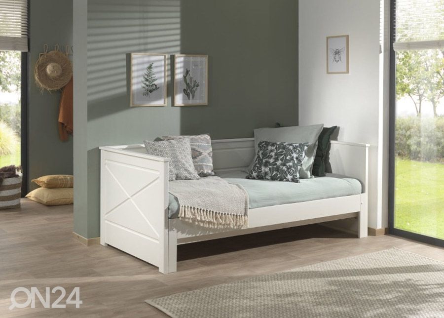 Lahtikäiv voodi Pino 90/180x200 cm, valge suurendatud