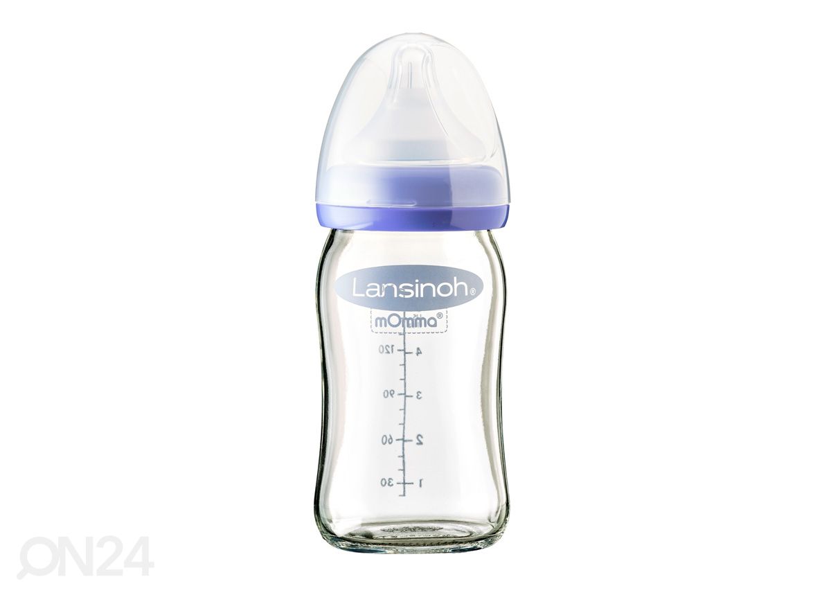 Lansinoh® klaasist lutipudel 160 ml suurendatud