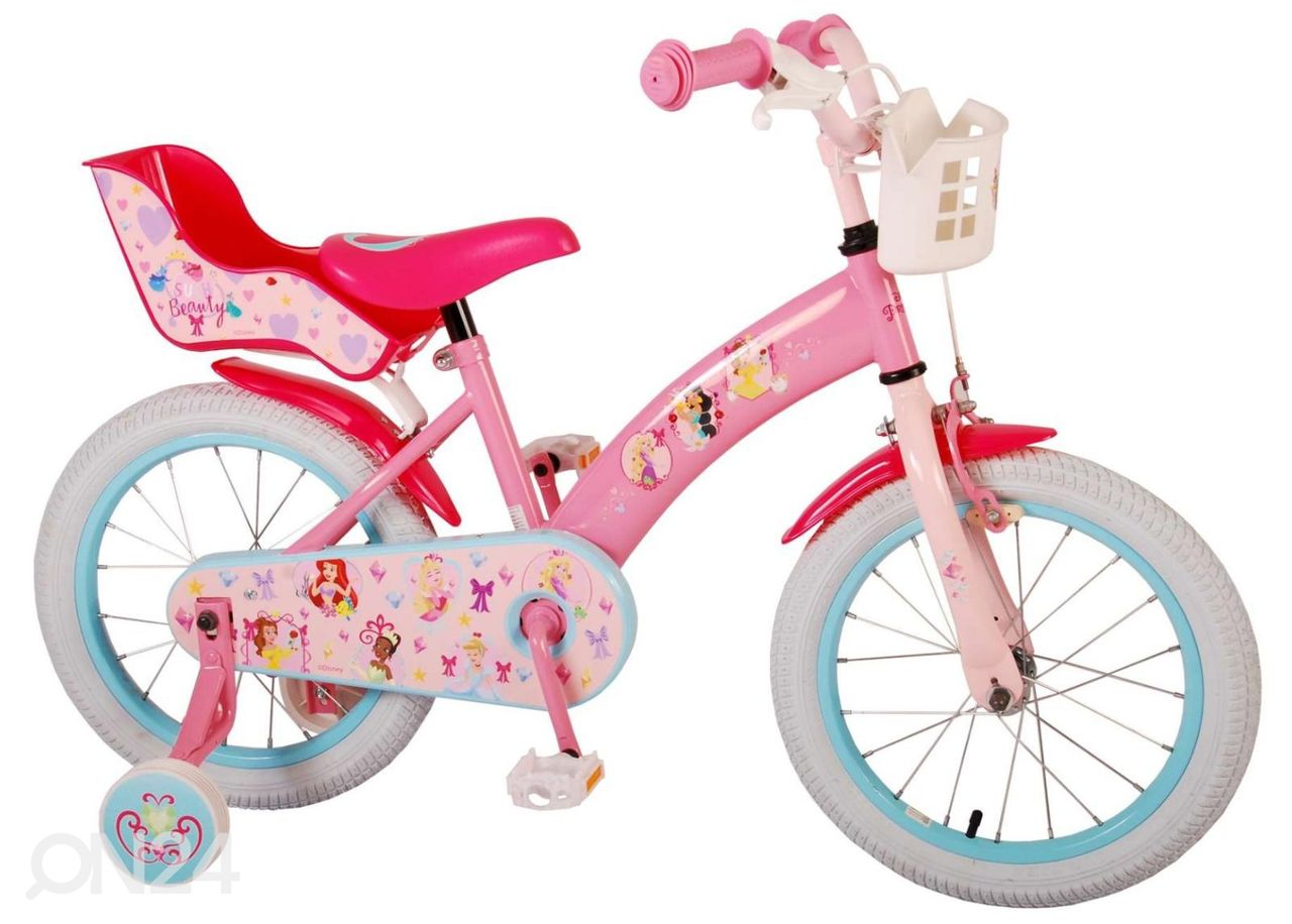 Laste jalgratas 16 tolli Disney Princess roosa suurendatud