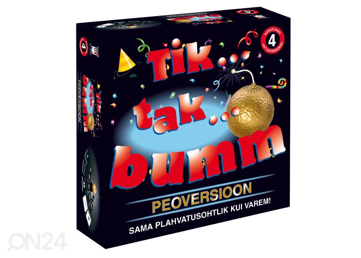 Lauamäng Tik Tak Pomm Party (eesti keeles) suurendatud