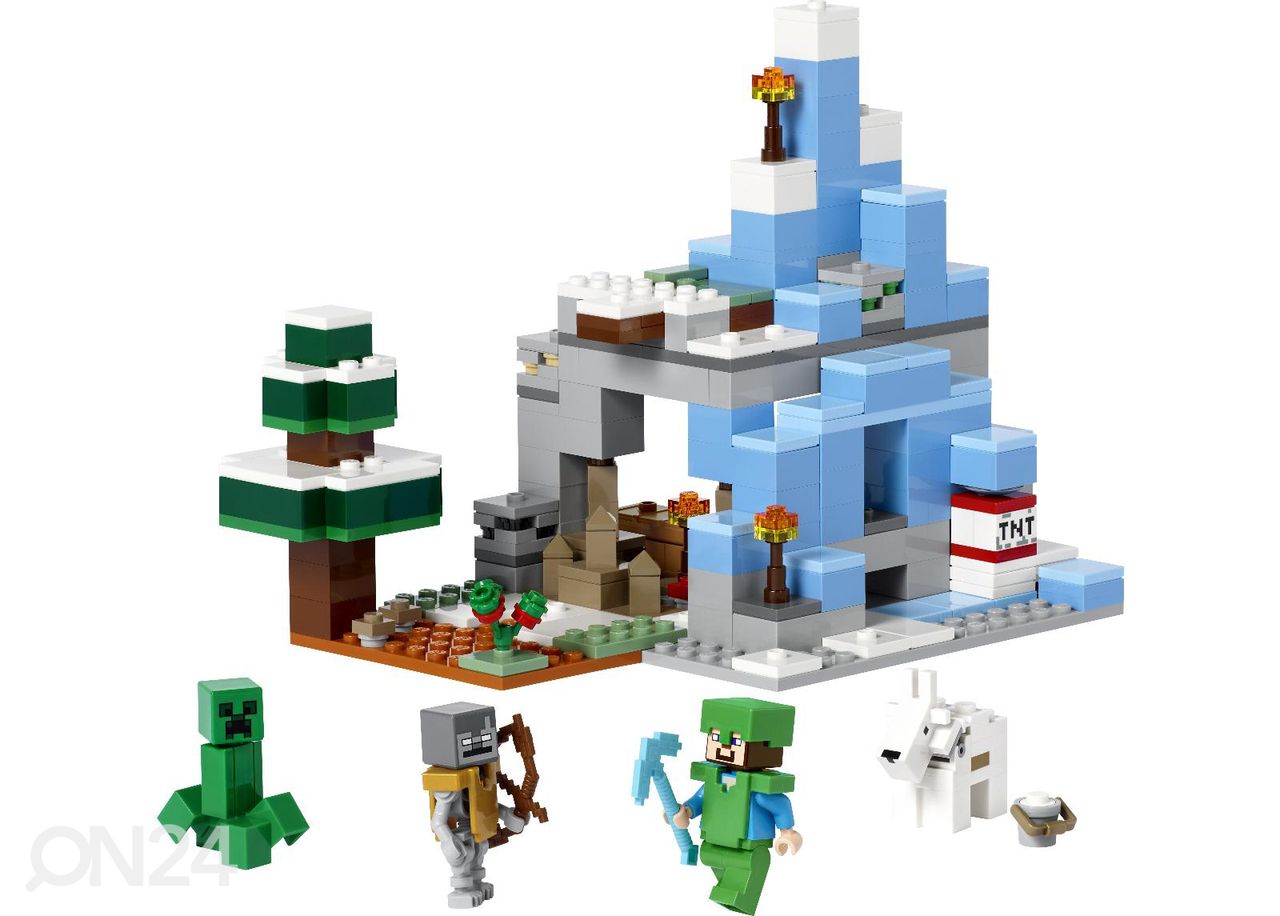 LEGO Minecraft Külmunud mäetipud suurendatud