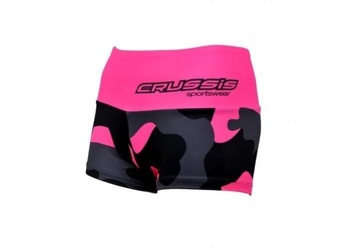 Lühikesed püksid naistele CRUSSIS Black-Pink suurendatud