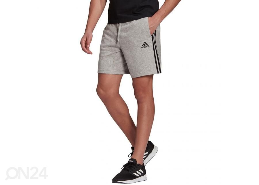 Meeste lühikesed treeningpüksid Adidas Essentials French Terry 3-Stripes suurendatud