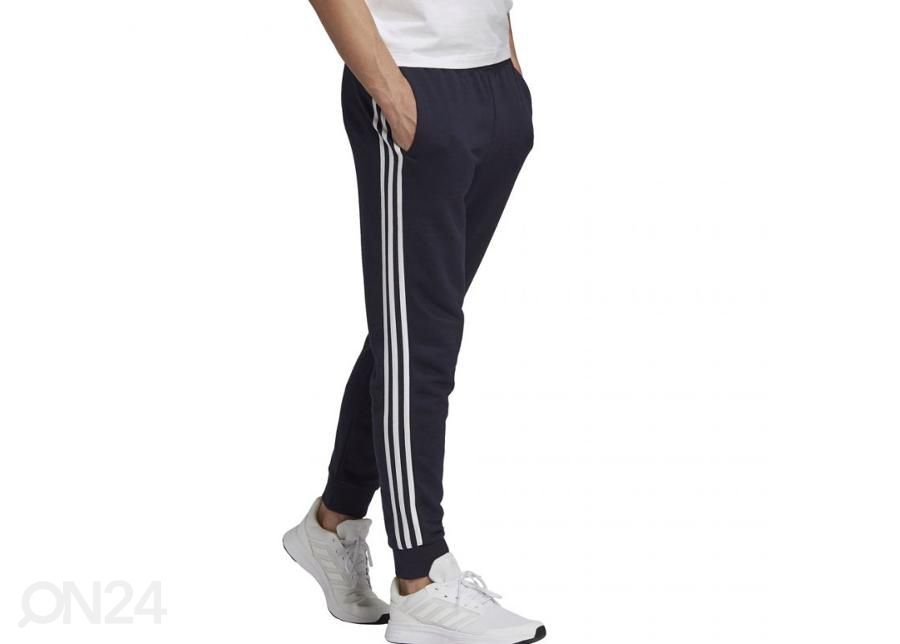 Meeste pikad treeningpüksid Adidas Essentials Tapered Cuff 3 Stripes suurendatud