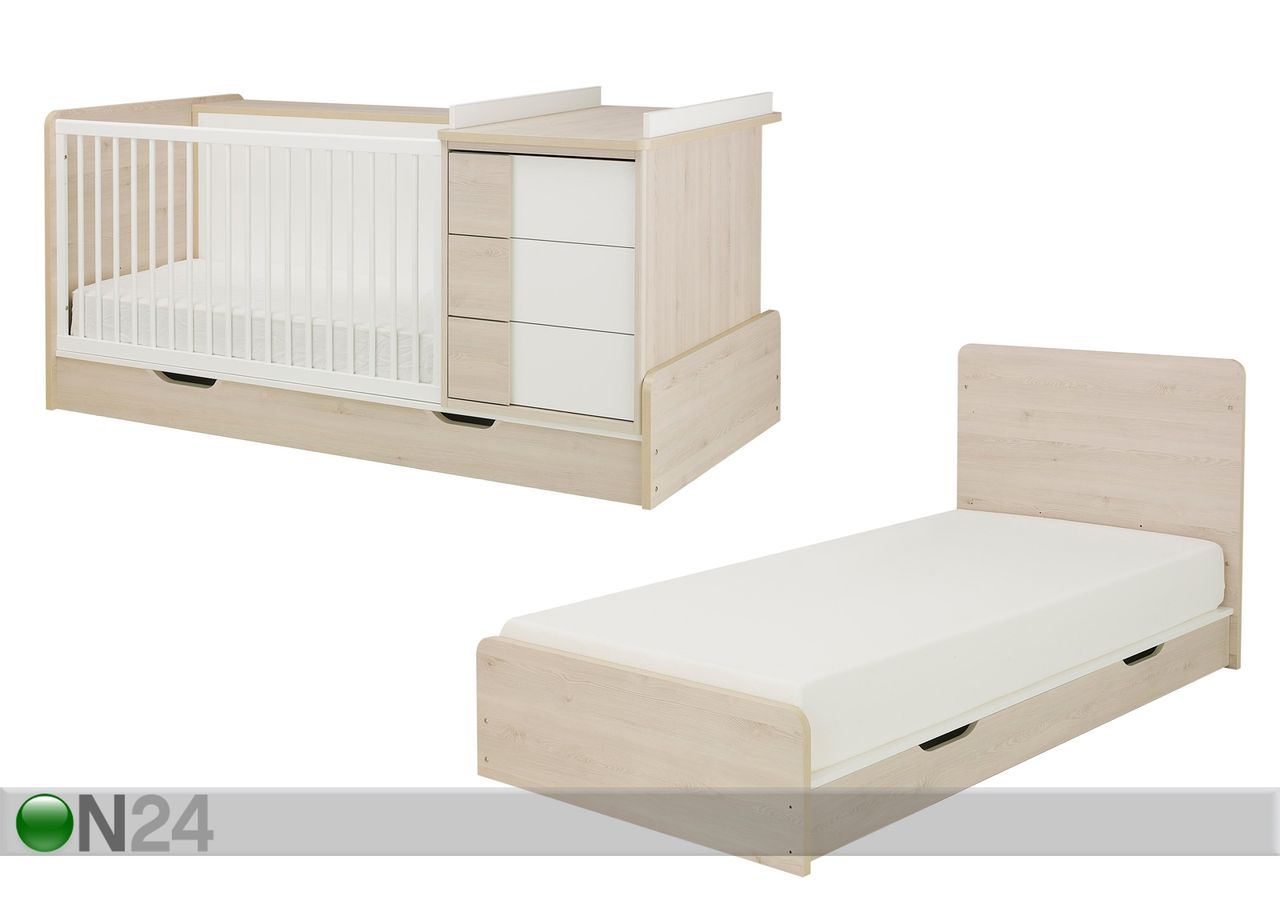 Multifunktsionaalne voodikomplekt Sacha 70x140 cm suurendatud
