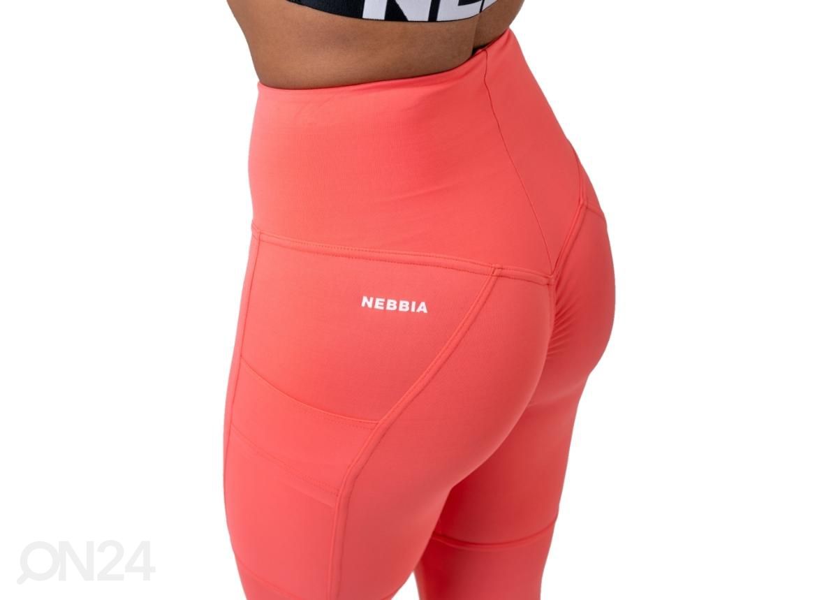 Naiste pikad treeningretuusid Nebbia High Waist Fit&Smart 505 must suurusM suurendatud