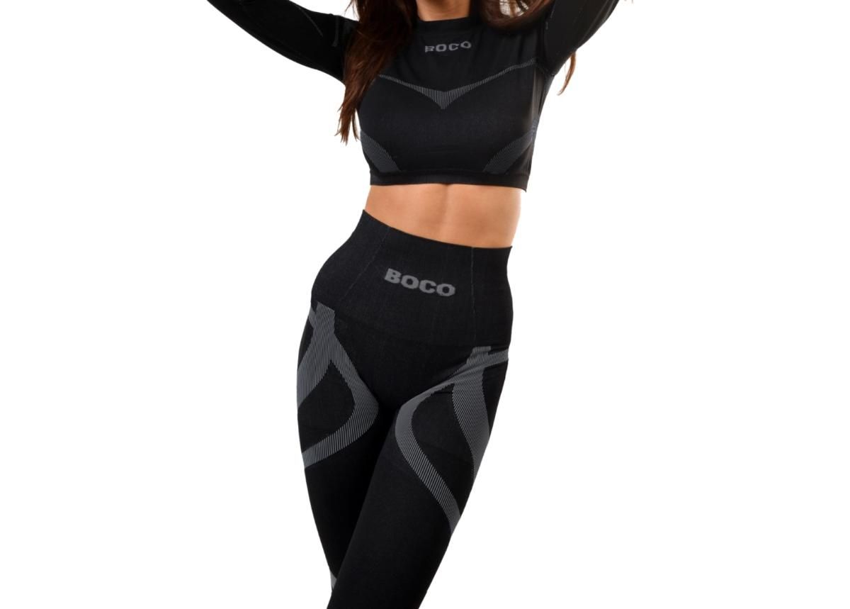 Naiste treeningretuusid pikad Boco Wear Black Warrior suurendatud