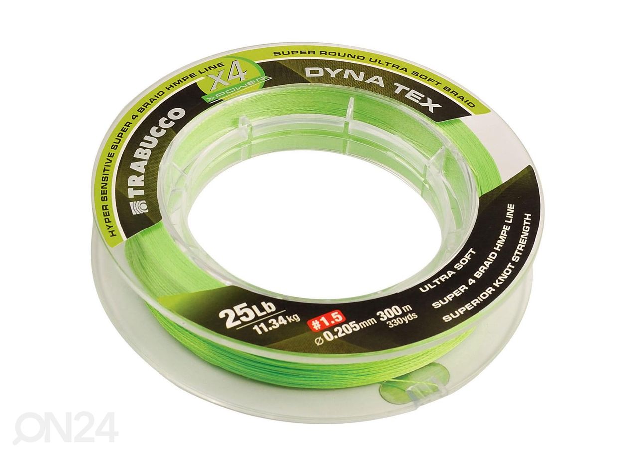 Nöör trabucco dyna-tex x4 power uv 150 m 0,128 mm suurendatud