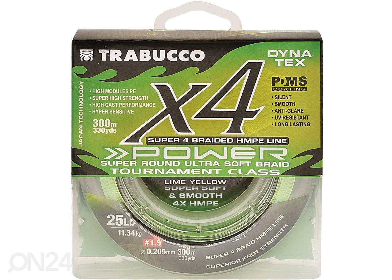 Nöör trabucco dyna-tex x4 power uv 150 m 0,128 mm suurendatud