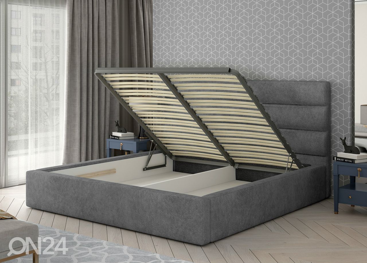 Pesukastiga voodi Caramel 160x200 cm suurendatud