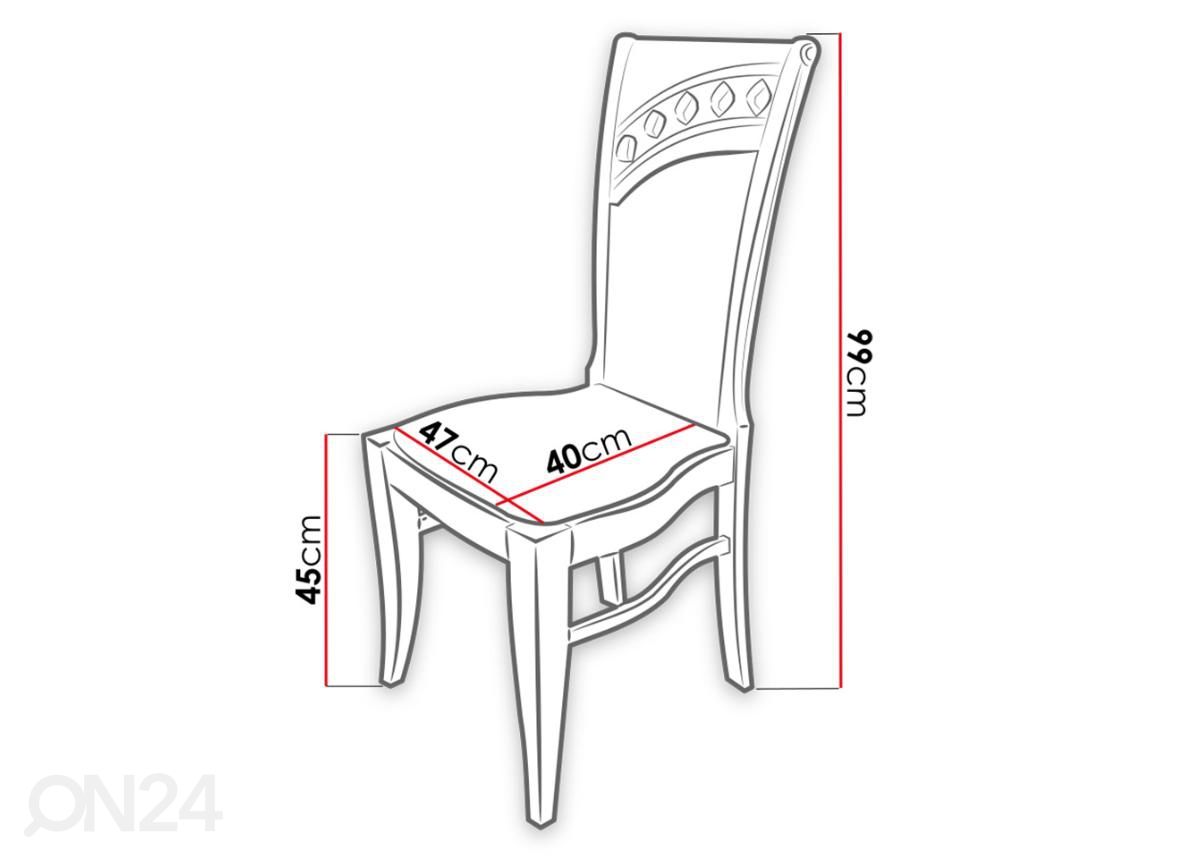 Pikendatav söögilaud 150x150-200 cm + 8 tooli suurendatud