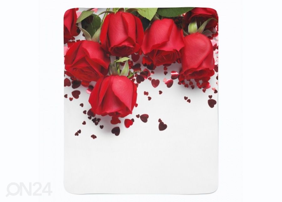Pleed Roses and Hearts 130x150 cm suurendatud