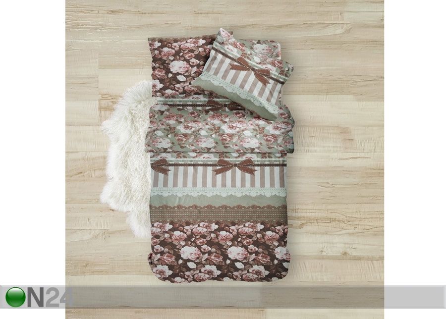 Puuvillasatiinist voodipesukomplekt 150x210 cm suurendatud
