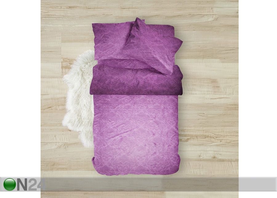 Puuvillasatiinist voodipesukomplekt 2 tekikotiga 150x210 cm suurendatud