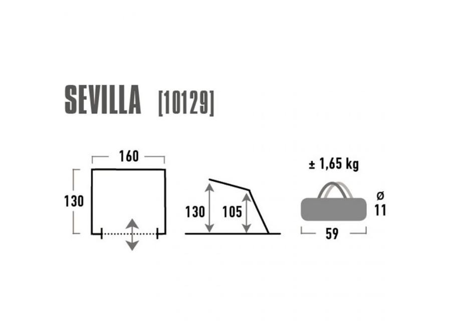 Rannatelk High Peak Sevilla sinine/hall suurendatud