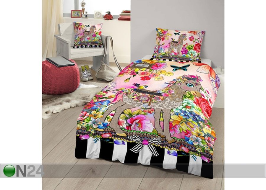 Satiinist voodipesukomplekt Miloui 140x220 cm suurendatud