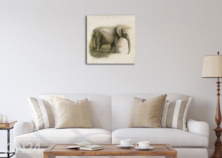 Seinapilt Painted Elephant 3D 30x30 cm suurendatud