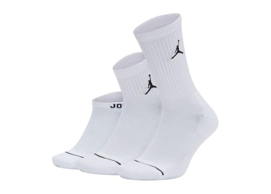Spordisokkide komplekt Nike Jordan Waterfall Socks 3-pakk SX6274-100 suurendatud