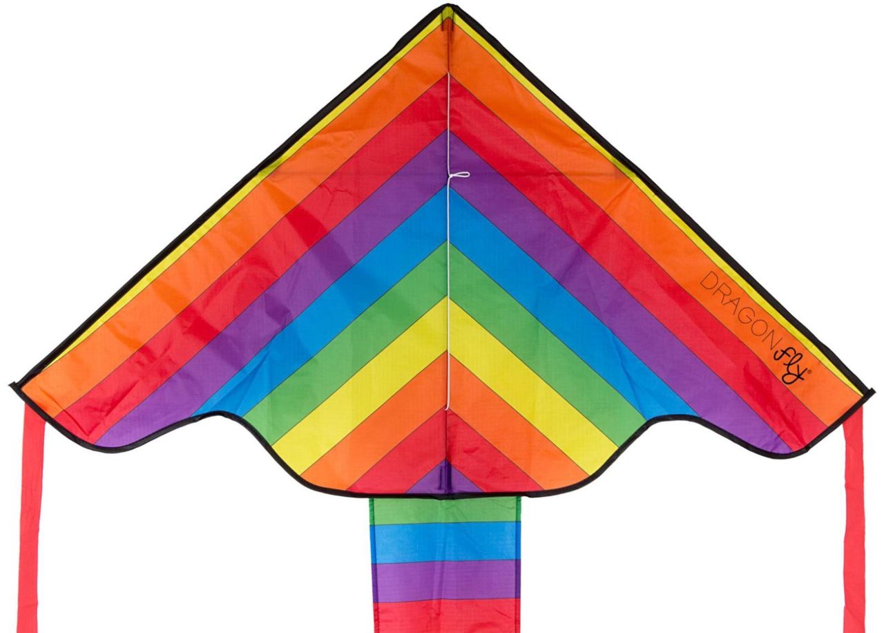 Tuulelohe Tail Kite Rainbow Dragon Fly suurendatud