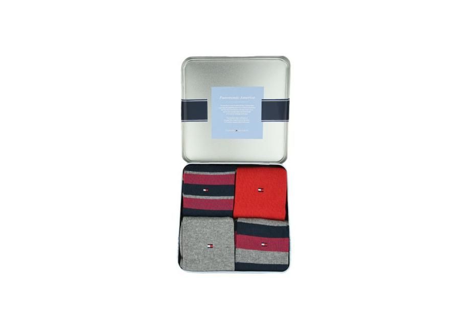 Vabaajasokkide komplekt meestele Tommy Hilfiger Orginal Stripe Box 4-Pack Socks M 482002001-085 suurendatud