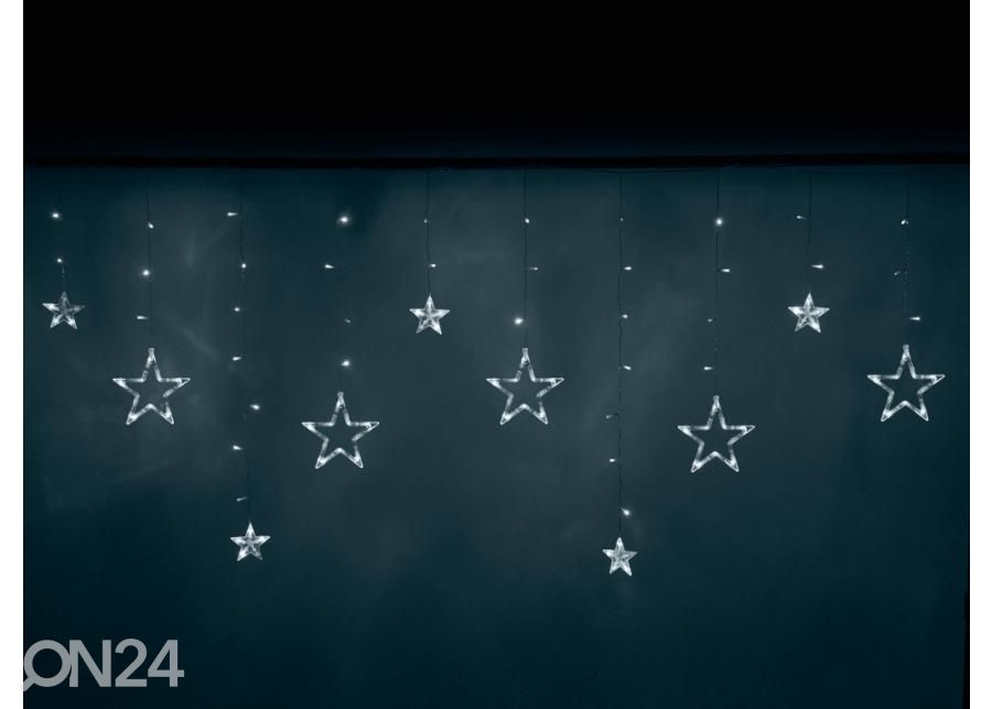 Valguskardin tähed 2.5 m 138LED külm valge suurendatud