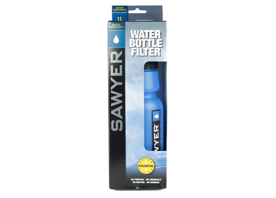 Veepudel filtriga Sawyer suurendatud