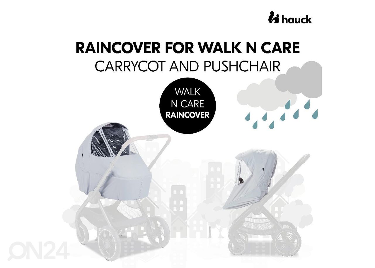 Vihmakile vankrile Hauck Walk N Care suurendatud