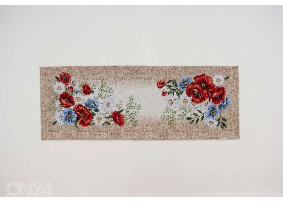 Linik gobeläänkangast FLEUR 36x100 cm suurendatud