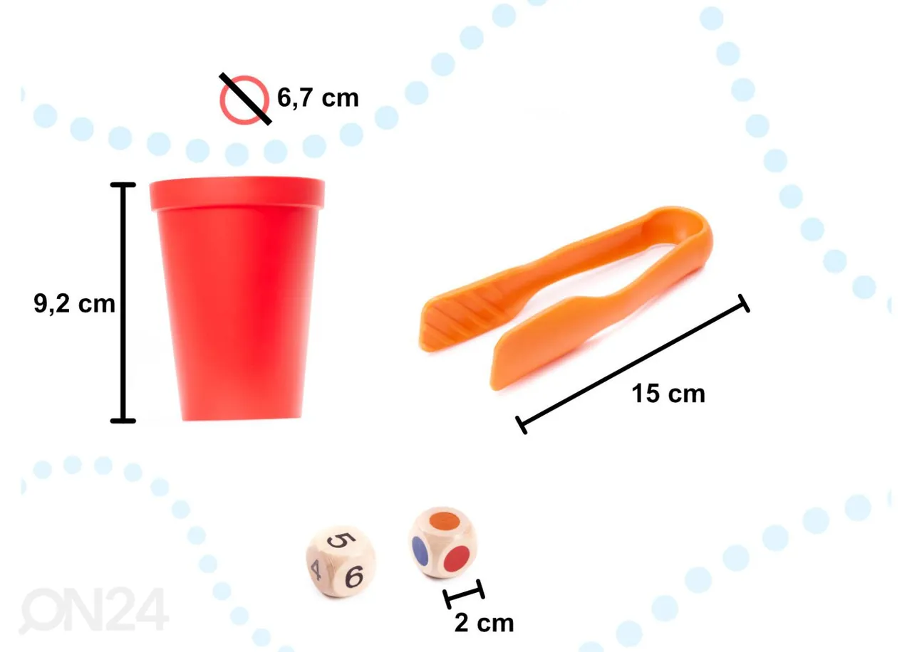 Montessori mäng Värvilised kivid suurendatud