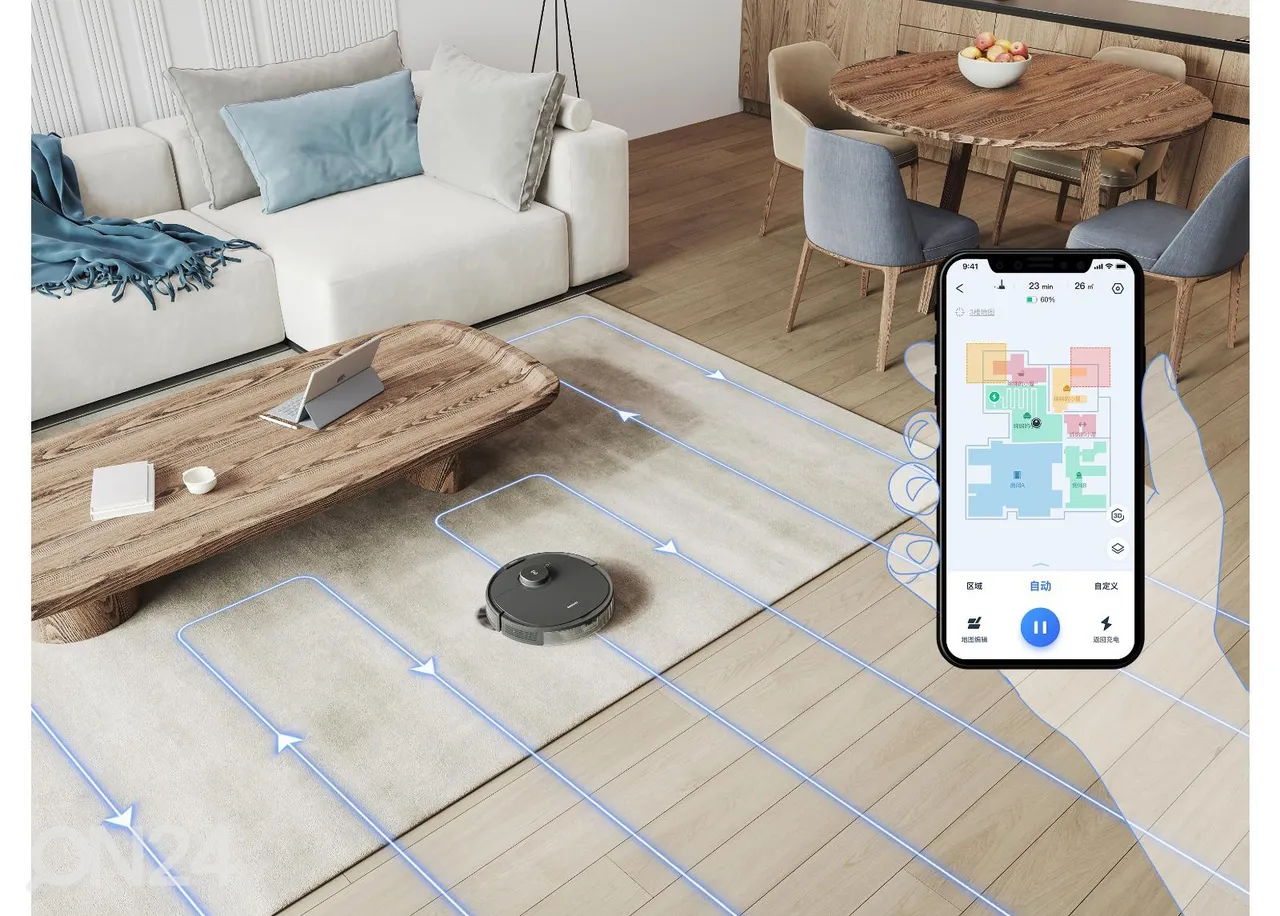 Robottolmuimeja mopiga ECOVACS DEEBOT N8 BLACK suurendatud