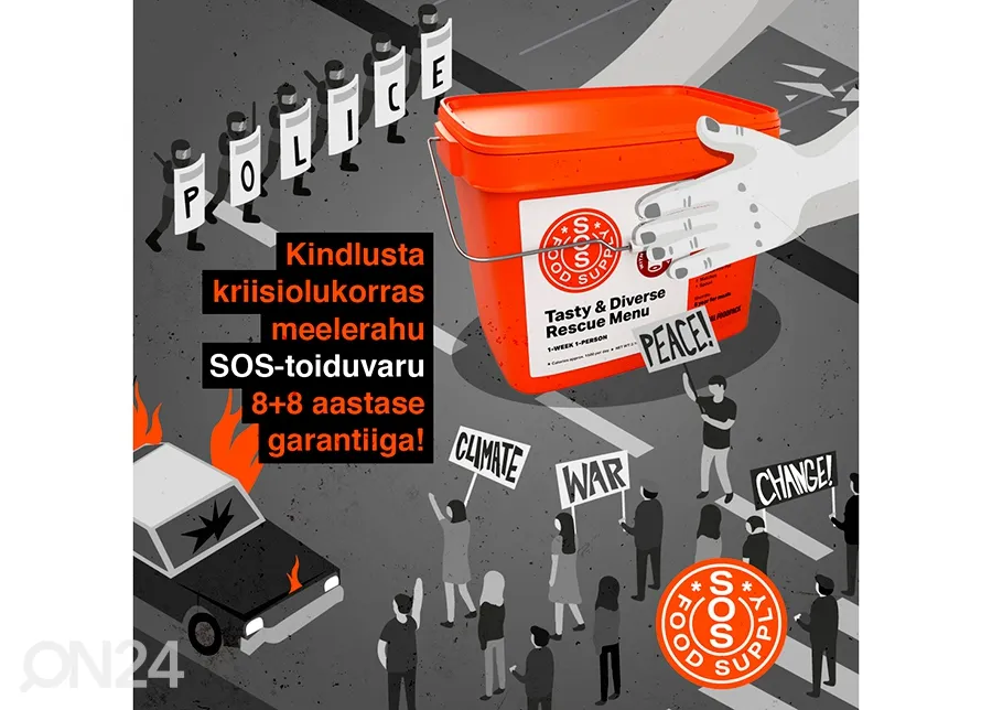 Tactical Foodpack Nädala toiduvarukomplekt lihaga Tactical Foodpack 2100 g suurendatud