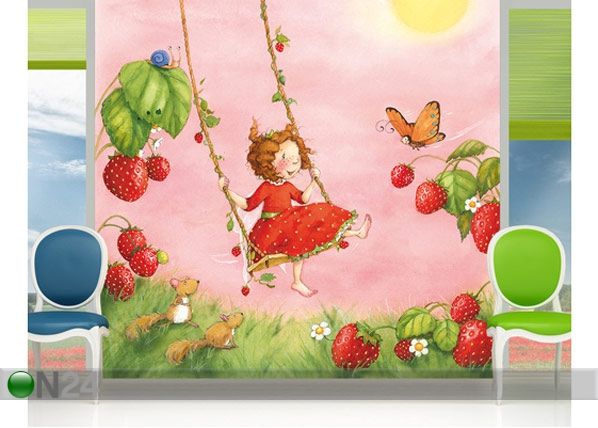 Fototapeet Strawberry fairy 300x280 cm