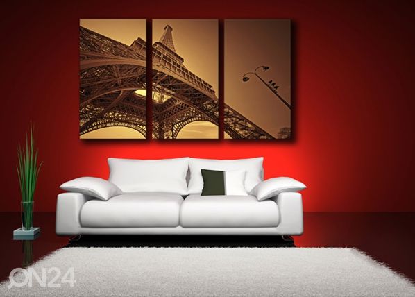 Kolmeosaline seinapilt Eiffeli torn