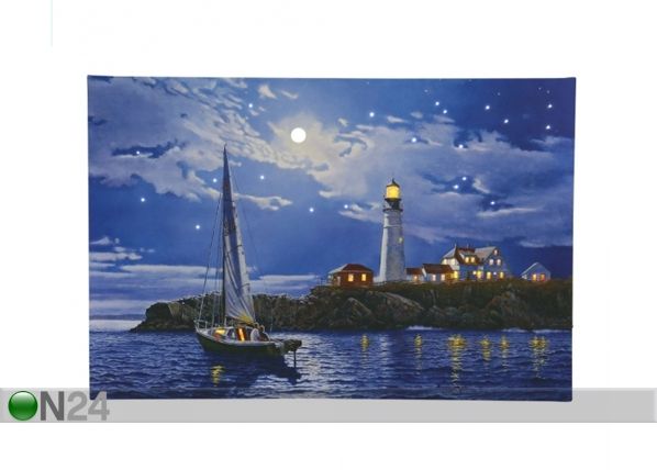 LED pilt Sailing Boat 60x40 cm