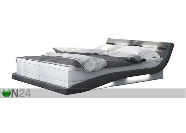 LED valgustusega voodi + madrats 180x200 cm