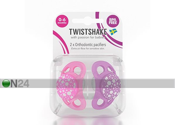 Silikonlutt Twistshake 2tk, 0-6 kuud