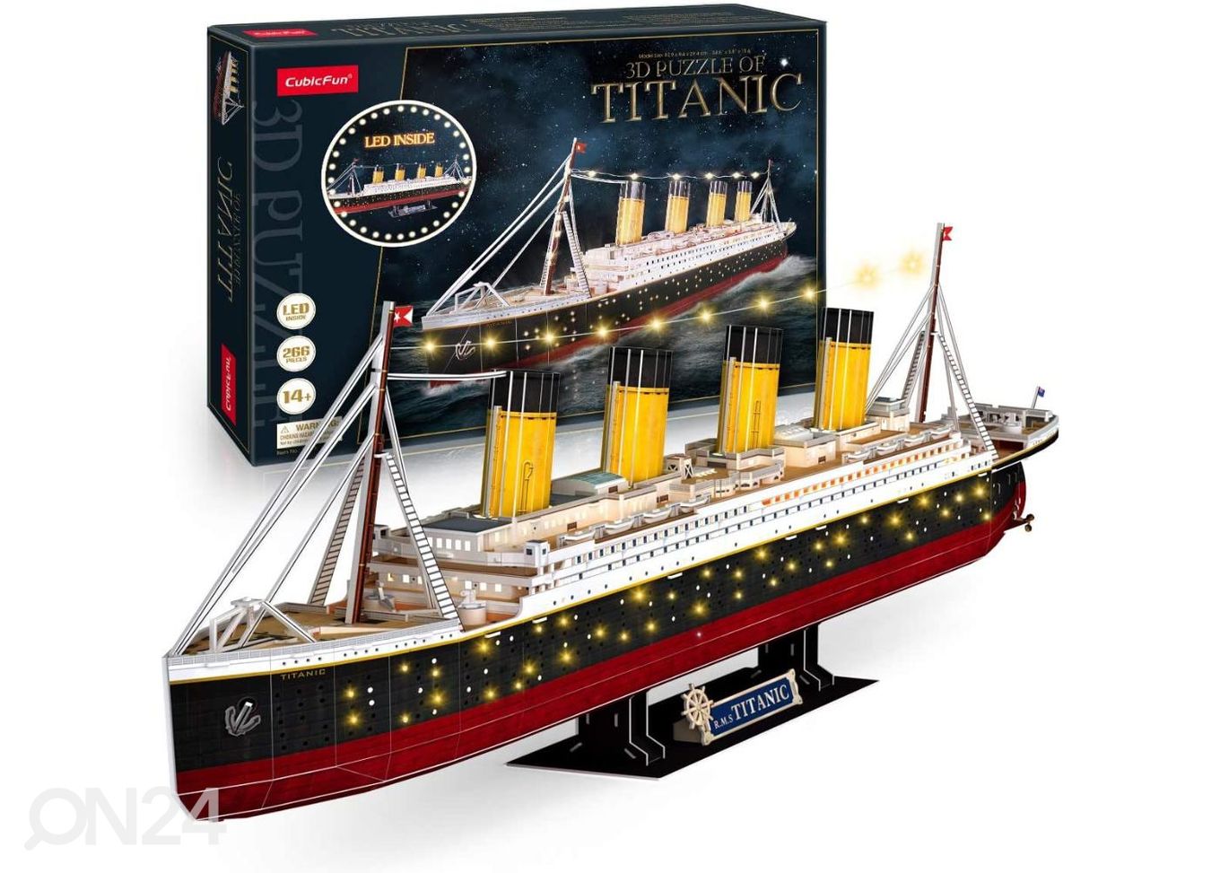 3D pusle Titanic LED tuledega CUBICFUN suurendatud
