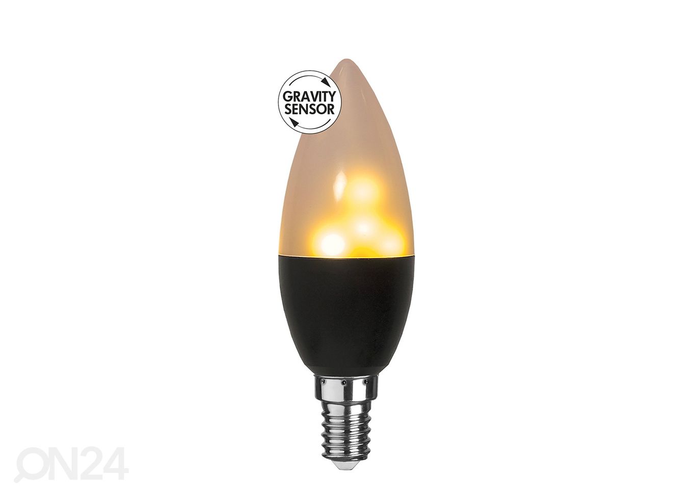 Dekoratiivne LED pirn sokliga E14, põlev leek suurendatud
