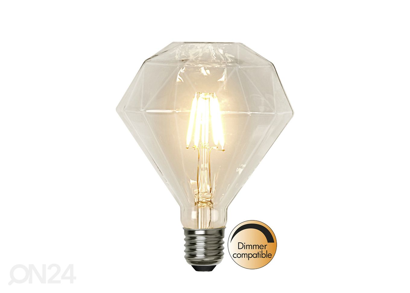 Dekoratiivne teemanti kujuline LED pirn sokliga E27 3,2W suurendatud